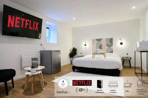 NG SuiteHome - Lille l Tourcoing l Haute - Duplex 4 pers - Balnéo - Netflix - Wifi - Location saisonnière - Tourcoing