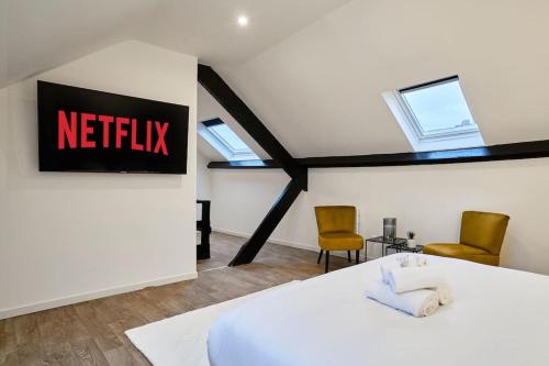 NG SuiteHome - Lille l Tourcoing l Haute - Duplex 4 pers - Balnéo - Netflix - Wifi