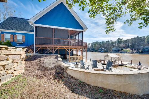 Lakefront New London Retreat with Dock and Hot Tub!