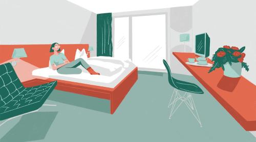 Studio im Hotel Des Alpes in Flims, Schweiz