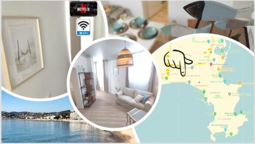 Plage & Confort Appartement 3 pièces Parking clim et wifi - Location saisonnière - Antibes