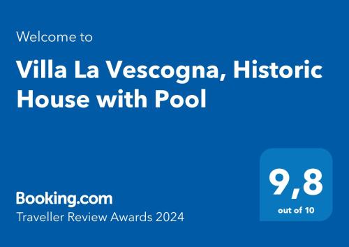 Villa La Vescogna, Historic House with Pool - Accommodation - Calco