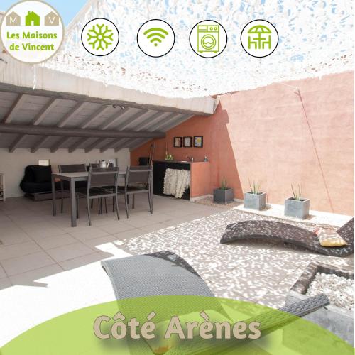 Côté Arènes, Clim - Terrasse - Location saisonnière - Arles