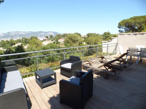 Terrasse pleine vue mer, 4 chambres, climatisation, boulodrome, gîte à louer Tamaris-sur-Mer