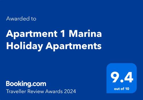 Apartment 1 Marina Holiday Apartments