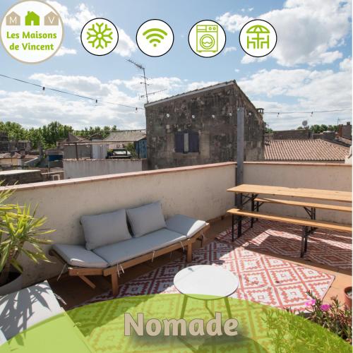 Maison Nomade, Clim - Terrasse - Location saisonnière - Arles