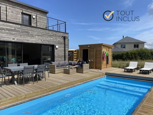 TY COAT - Maison neuve avec vue mer, piscine et bain nordique - Location saisonnière - Saint-Pabu