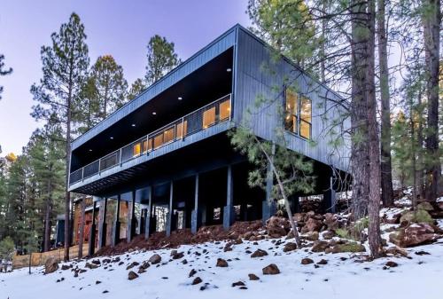 Le Cabin Noir Modern Alpine Retreat Spa BBQ
