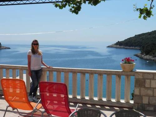 Skats, Holiday apartment in Saplunara with sea view, terrace, air conditioning, WiFi 5197-4 in Saplunara