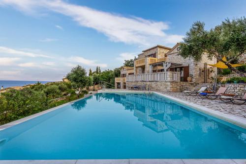 Villa Ionia with pool and sea view