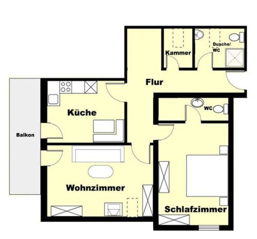 1 king bed, 1 sofa bed