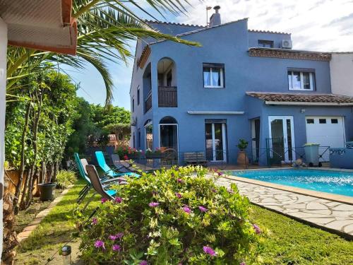 Maison de 5 chambres avec piscine privee terrasse et wifi a Saint Laurent de la Salanque a 4 km de la plage