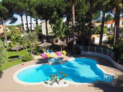 Appartement de 2 chambres avec piscine partagee terrasse et wifi a Argeles sur Mer a 3 km de la plage - Location saisonnière - Argelès-sur-Mer