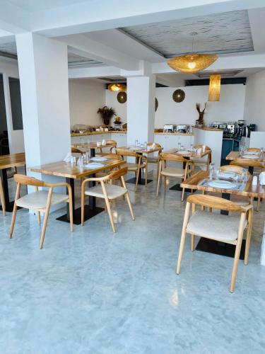 餐廳, Geo & Art Boutique Hotel Himara in 發羅拉