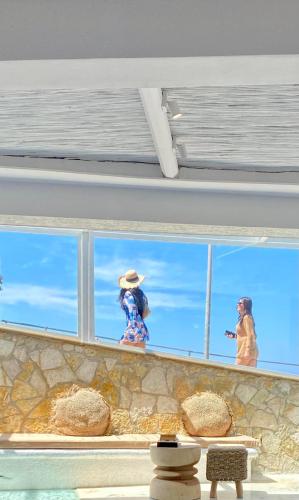 餐廳, Geo & Art Boutique Hotel Himara in 發羅拉