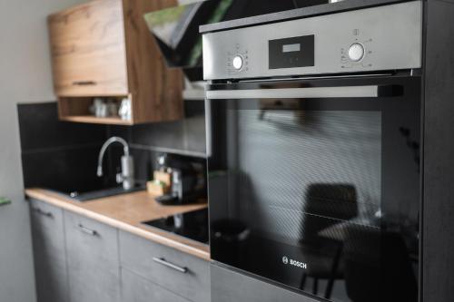 Konyha, 1-4 Gaste Wohnung W-Lan, Netflix, Amazon, Parken, Arbeitsplatz, 24h Check in ,Vollausgestattet Kuche in Datteln