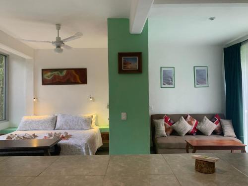 Studio with swimming pool at 12 m height over jungle in Chemuyil