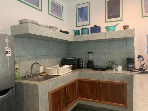 Studio with swimming pool at 12 m height over jungle in Chemuyil