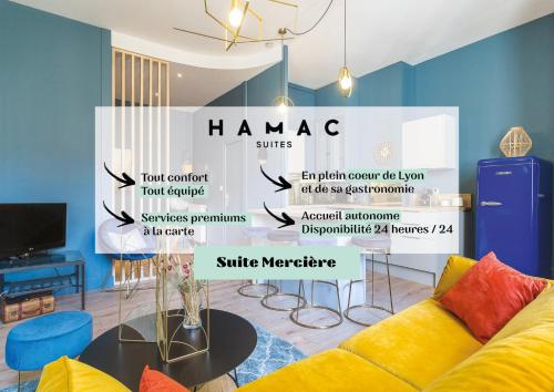 Hamac Suites - Le Mercière - Centre Lyon II -6pers - Location saisonnière - Lyon