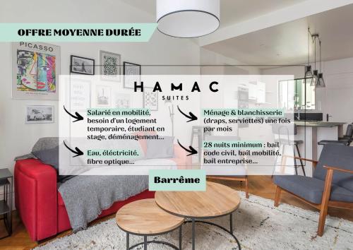 Hamac Suites - Suite Barrème Lyon 6 - 2 chambres - Location saisonnière - Lyon