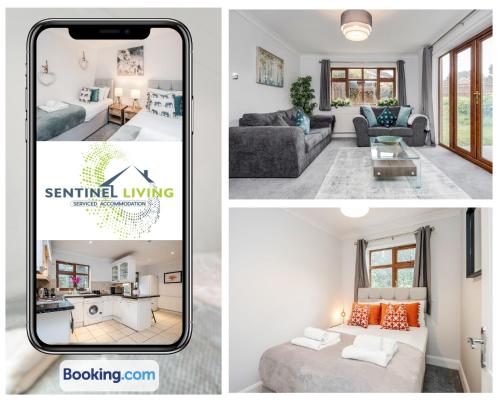 4 Bedroom House By Sentinel Living Short Lets & Serviced Accommodation Windsor Ascot Maidenhead With Free Parking & Pet Friendly gîte à louer Bray Court