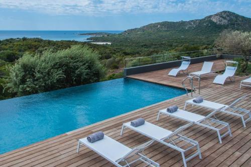 Maison de 6 chambres avec piscine privee terrasse et wifi a Pianottoli Caldarello - Location saisonnière - Pianottoli-Caldarello