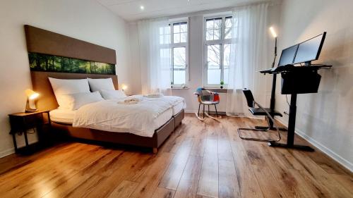 135m²-Apartment I max. 8 Gäste I Zentral I Küche I Balkon I Parken I WLAN (135m²-Apartment I max. 8 Gaste I Zentral I Kuche I Balkon I Parken I WLAN) in Lünen