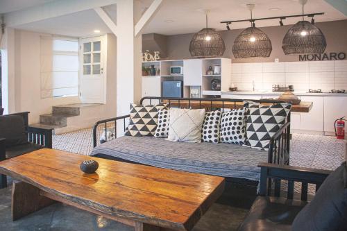 Villa Memory - Modern white open kitchen near Taman Safari Cisarua