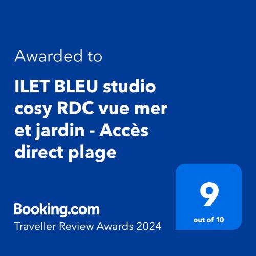ILET BLEU studio cosy RDC vue mer et jardin - Accès direct plage 2