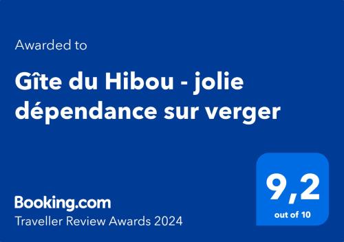 Gîte du Hibou - jolie dépendance sur verger