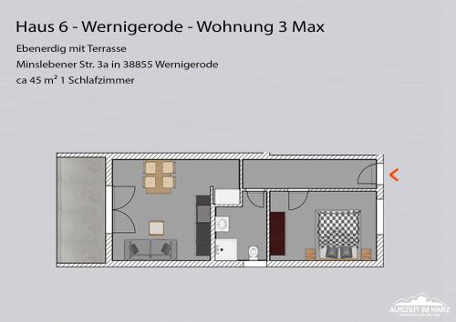 Auszeit-im-Harz Haus 6 Wohnung 3 377m von Dampfzug Mephistoexpress entfernt