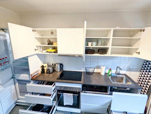 Kitchen, Howald 2 BR Apartment with Private Garage & Garden in Howald