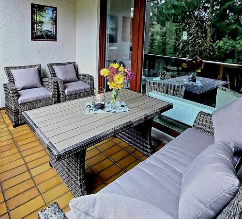 Balcony/terrace, Ferienwohnung Rotkappchen near Kronenrestaurant