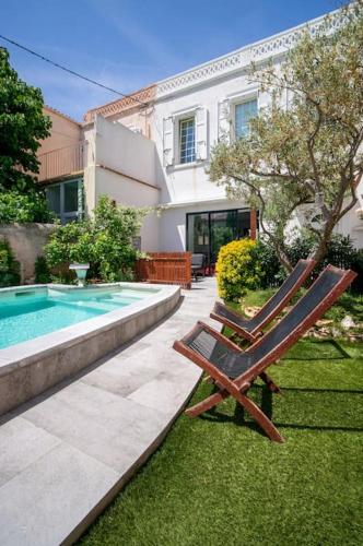 Maison air conditionné, piscine, quartier calme proche des plages - Location, gîte - Marseille