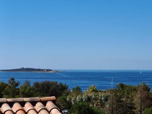 GIEDES Appartement pour 4 personnes avec vue mer face à Porquerolles et piscine situé à Giens - Location saisonnière - Hyères