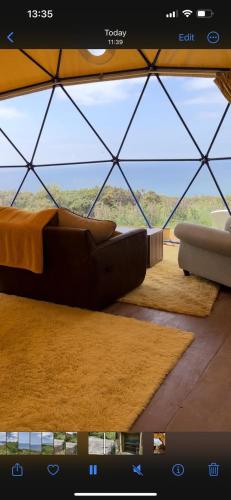 Geodome with sea views near Pendine