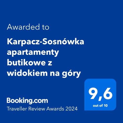 Karpacz-Sosnówka apartamenty butikowe z widokiem na góry