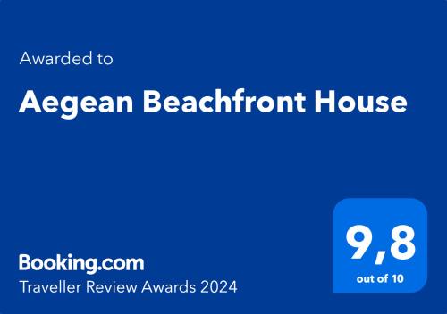 Aegean Beachfront House