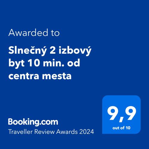 Slnečný 2 izbový byt 10 min. od centra mesta