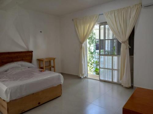 Bedroom near the beach entrance in Playa del Carmen, Mexico