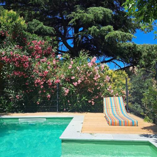 Maison de 4 chambres avec piscine privee terrasse et wifi a Bastia a 5 km de la plage - Location saisonnière - Bastia