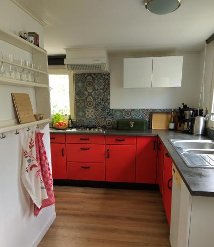 Kitchen, Chalet De Maanvaren in Hattemerbroek