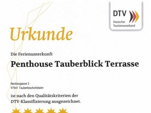 Penthouse Tauberblick Terrace