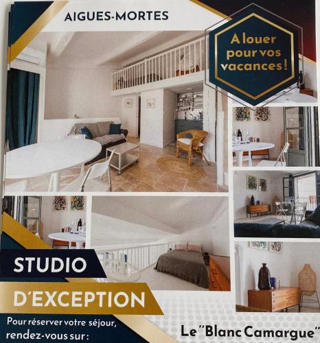 LE BLANC CAMARGUE - STUDIO DANS LES REMPARTS 45m2 AVEC CLIM - Location saisonnière - Aigues-Mortes