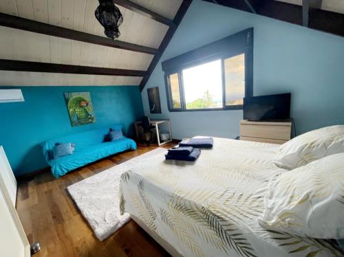 Chambre "bleu océan" Villa Hermès 4