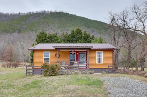 Riverfront Hot Springs Cabin with Private Hot Tub! in Hot Springs, USA
