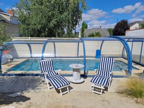 Chambre bleue avec accès plage - Chambre d'hôtes - Bourges