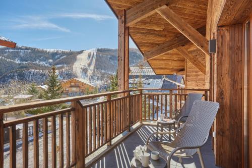 balkon/terras, Résidence Odalys Le Mont d'Auron in Saint-Étienne-de-Tinée