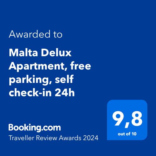 Malta Delux Apartment, free parking, self check-in 24h, air-conditioning