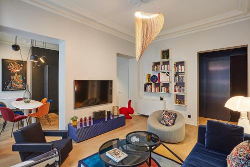 Designer luxury flat in Central Paris - 2bed 2bath with AC - Location saisonnière - Paris